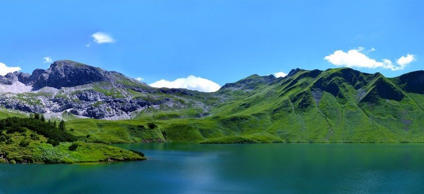 mountain and lake landscape
