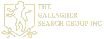 the gallagher search group inc logo in beige